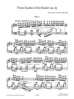 Three Studies for Piano, Op. 65 - Scriabin - Book