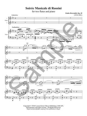 Three Duos for Two Flutes and Piano - Briccialdi/Wincenc/Petrucci -