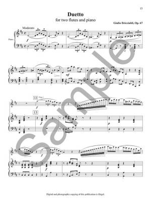 Three Duos for Two Flutes and Piano - Briccialdi/Wincenc/Petrucci -