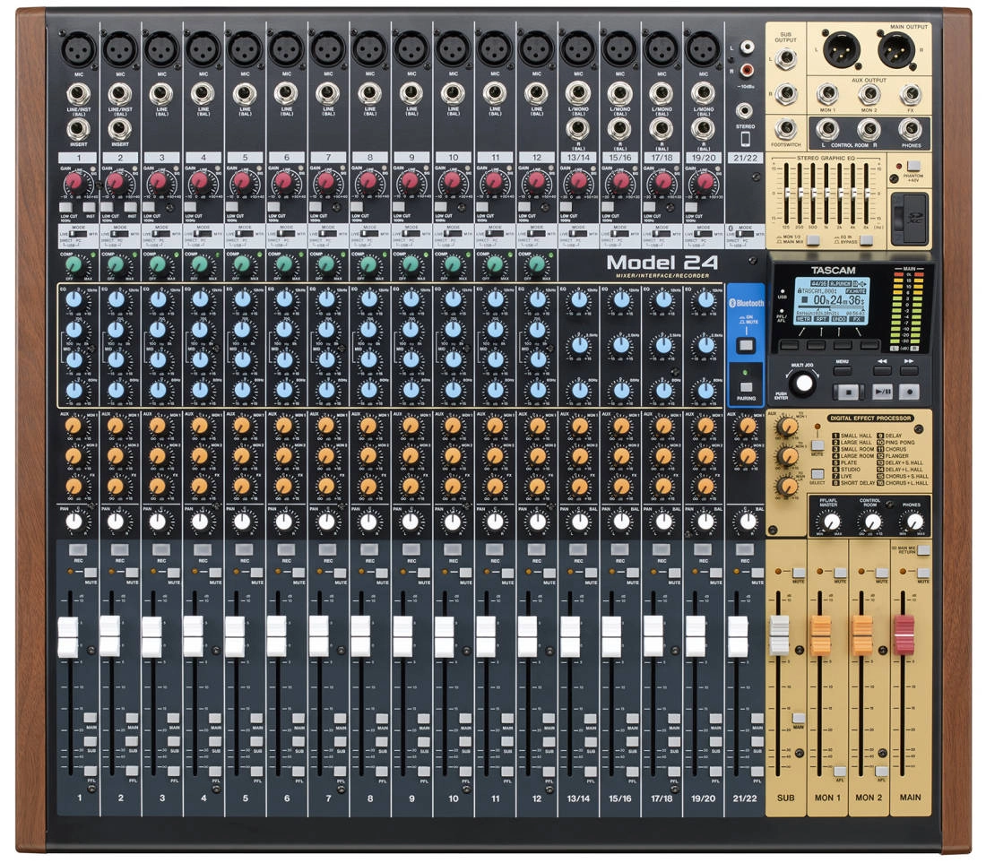 Model 24 Multitrack Recorder with Integrated USB Audio Interface and Analog Mixer