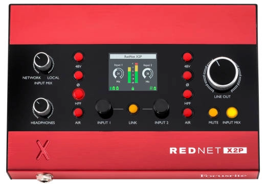 RedNet X2P 2x2 Dante Audio Interface w/ Red Evolution Mic Pres