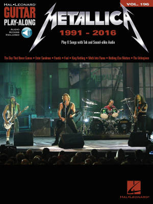 Metallica 1991-2016: Guitar Play-Along Volume 196 - Guitar TAB - Book/Audio Online