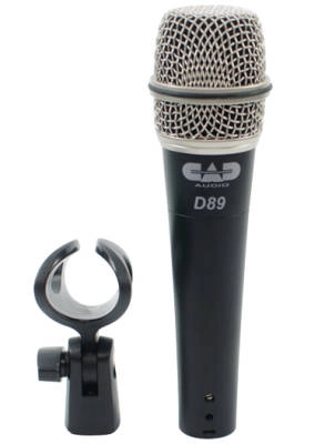 CAD Audio - D89 Supercardioid Dynamic Instrument Microphone w/ Clip and Case