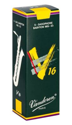 V16 Baritone Saxophone Reeds (5/Box) - 3