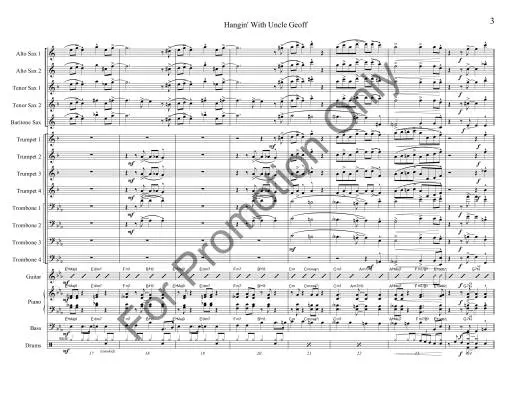 Hangin\' With Uncle Geoff - York-Slader - Jazz Ensemble - Gr. Medium