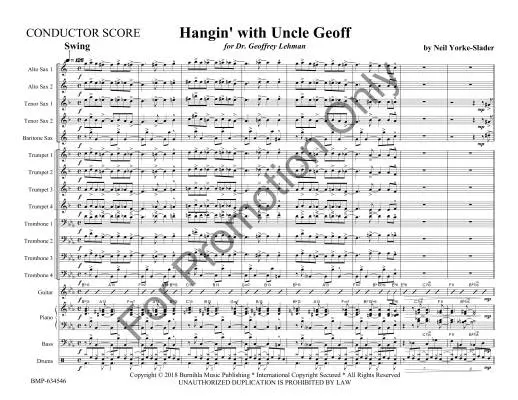 Hangin\' With Uncle Geoff - York-Slader - Jazz Ensemble - Gr. Medium