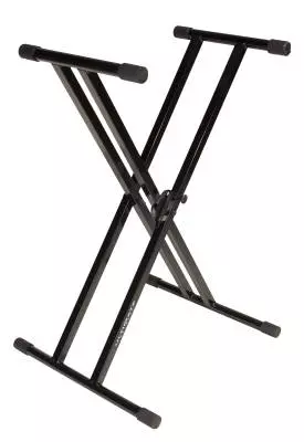 Double Braced Keyboard Stand - Black
