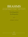 Baerenreiter Verlag - Two Rhapsodies for Piano op. 79 - Brahms/Kohn - Book