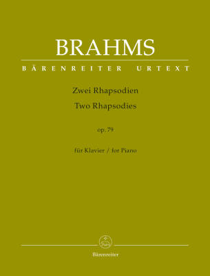 Two Rhapsodies for Piano op. 79 - Brahms/Kohn - Book