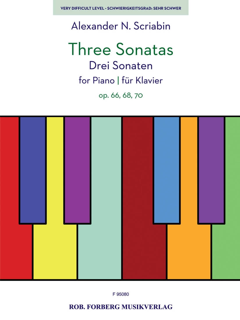 Three Sonatas for Piano (Op. 66, 68, 70) - Scriabin - Book