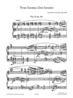 Three Sonatas for Piano (Op. 66, 68, 70) - Scriabin - Book