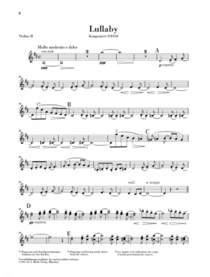 Lullaby - Gershwin/Gertsch - String Quartet - Parts Set