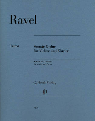 G. Henle Verlag - Violin Sonata G major - Ravel/Kramer - Violin/Piano - Sheet Music