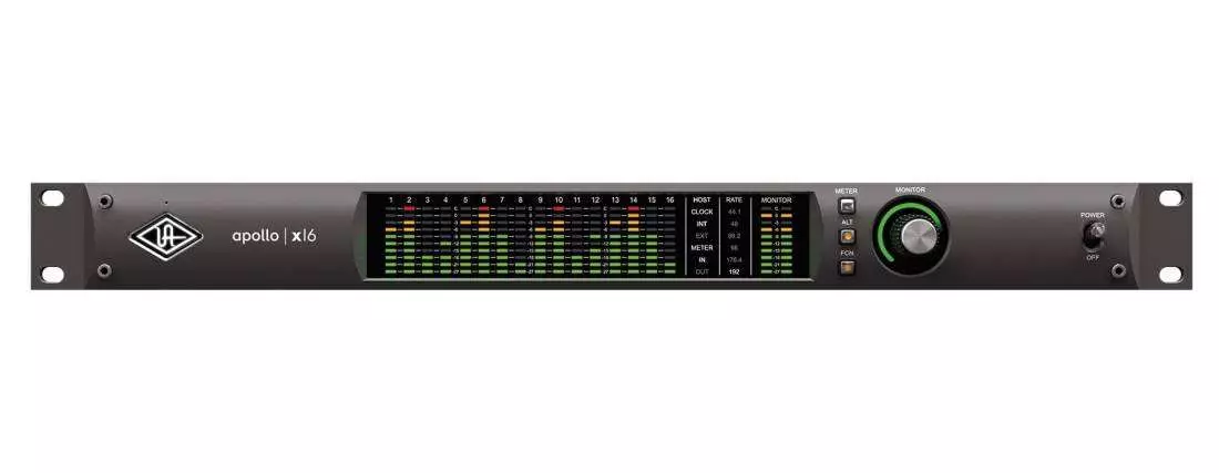 Apollo x16 Rack-Mountable Thunderbolt 3 Audio Interface w/Realtime UAD Processing