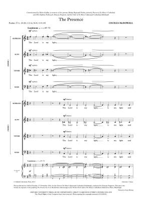 The Presence - McDowall - SATB Double Choir