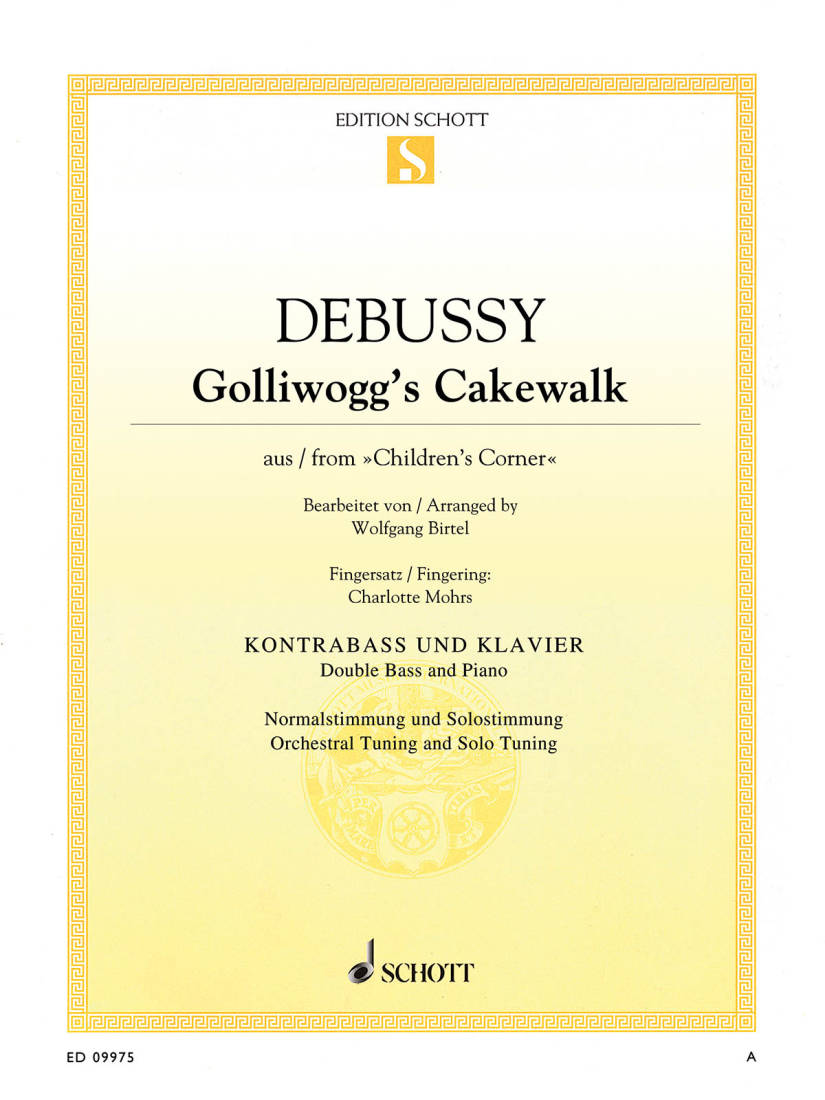 Golliwogg\'s Cakewalk (from Children\'s Corner) - Debussy/Birtel - Double Bass/Piano - Sheet Music