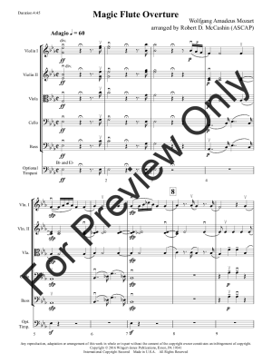 Magic Flute Overture - Mozart/McCashin - String Orchestra - Medium-Advanced