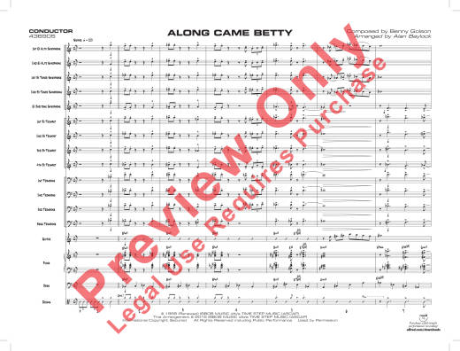 Along Came Betty - Golson/Baylock - Jazz Ensemble - Gr. 3