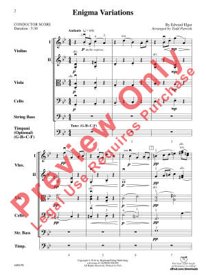 Enigma Variations - Elgar/Parrish - String Orchestra - Gr. 3.5