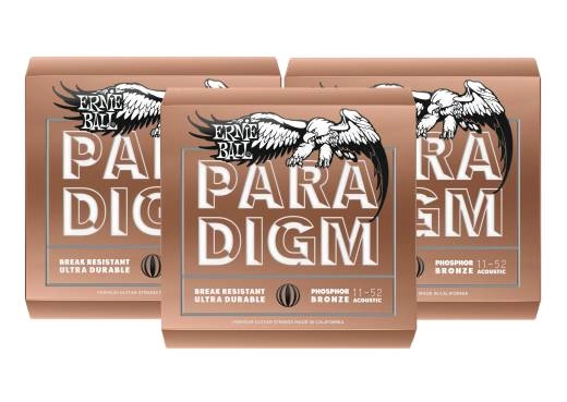 Ernie Ball - Paradigm Acoustic Strings - Phosphor-Bronze Light 11-52 3-Pack