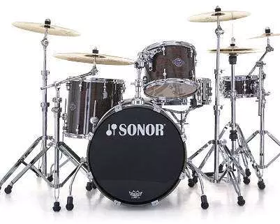 Ascent Jazz 4-Piece Drum Kit with Hardware - Dark Natural