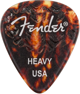 Fender - 351 Shape Wavelength Celluloid Picks, 6-Pack - Heavy, Tortoise Shell