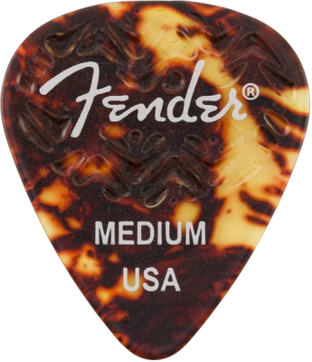 Fender - 351 Shape Wavelength Celluloid Picks, 6-Pack - Medium, Tortoise Shell