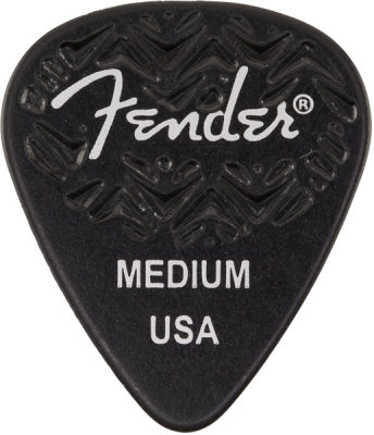 Fender - 351 Shape Wavelength Celluloid Picks, 6-Pack - Medium, Black