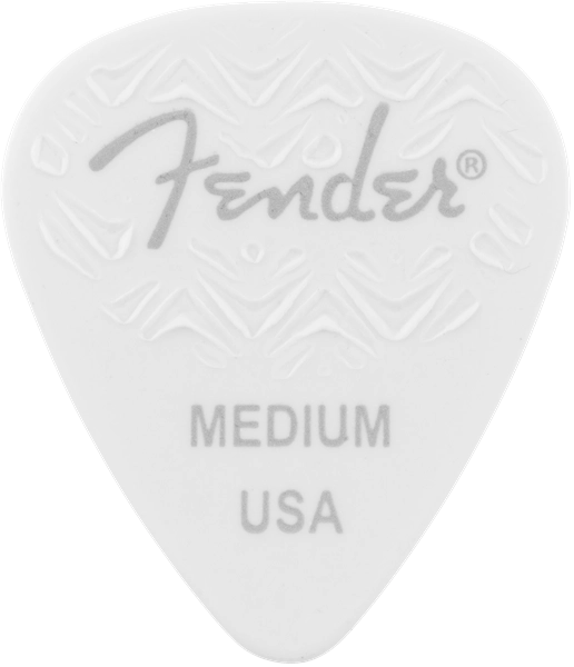 351 Shape Wavelength Celluloid Picks, 6-Pack - Medium, White