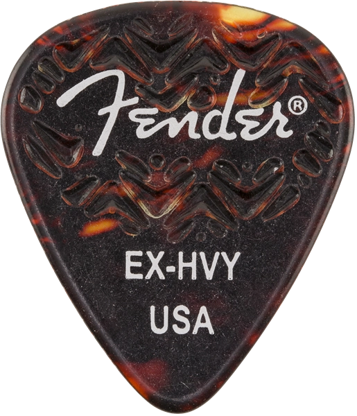 351 Shape Wavelength Celluloid Picks, 6-Pack - X-Heavy, Tortoise Shell