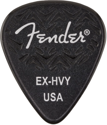 Fender - 351 Shape Wavelength Celluloid Picks, 6-Pack - X-Heavy, Black