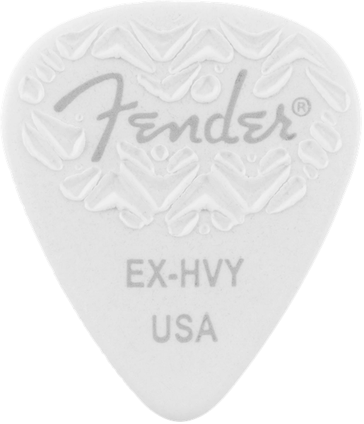 351 Shape Wavelength Celluloid Picks, 6-Pack - X-Heavy, White