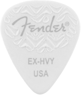 Fender - 351 Shape Wavelength Celluloid Picks, 6-Pack - X-Heavy, White