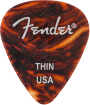 Fender - 351 Shape Wavelength Celluloid Picks, 6-Pack - Thin, Tortoise Shell