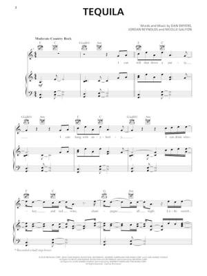 Tequila - Smyers/Reynolds/Galyon - Piano/Vocal/Guitar - Sheet Music