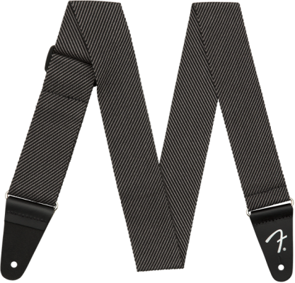 2 Inch Modern Tweed Guitar Strap - Grey/Black