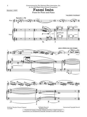 Fanmi Imen - Coleman - Flute/Piano - Sheet Music