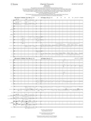 Clarinet Concerto \'\'Nekudim\'\' For Symphonic Band - Leshnoff - Solo Clarinet/Concert Band - Gr. 5