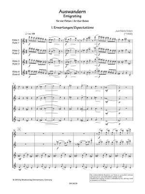 Auswandern (Emigrating) - Solare - Flute Quartet - Score/Parts