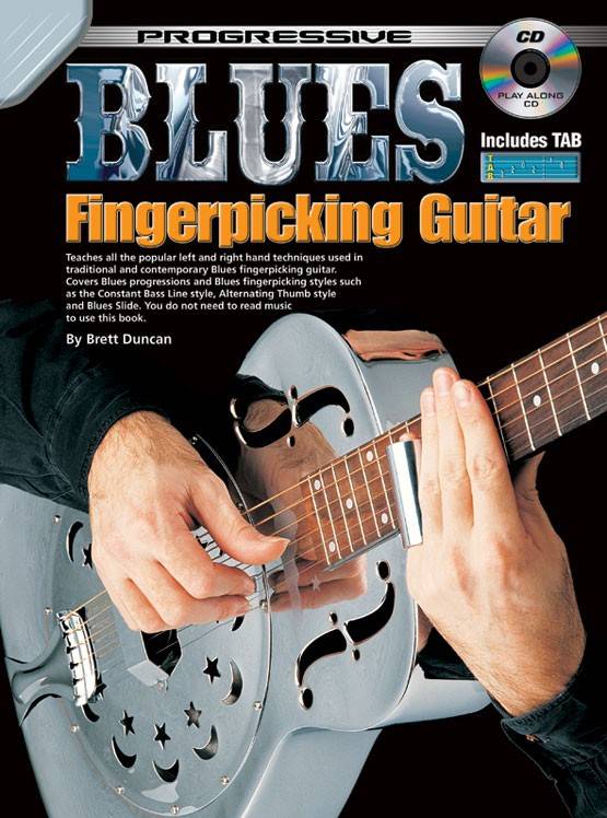Progressive Blues Fingerpicking Guitar: Teach Yourself How To Play Guitar - Duncan - Guitar TAB - Book/CD