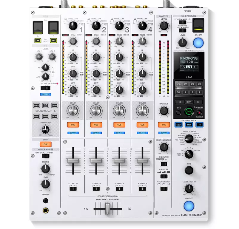 4-Channel Digital Pro-DJ Mixer - White