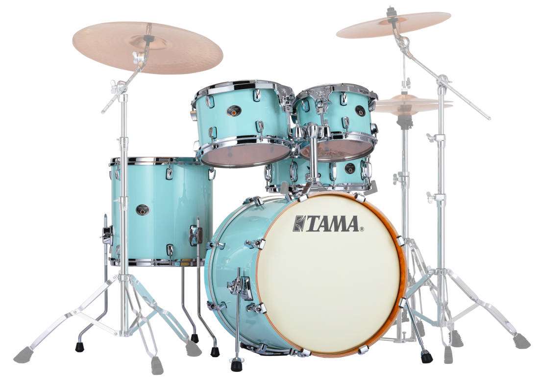 Silverstar 5-Piece Shell Pack 22,10,12,16,Snare w/Chrome - Light Blue Lacquer
