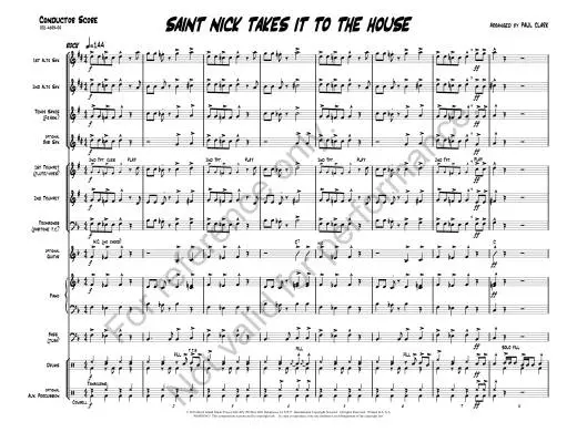 Saint Nick Takes It To The House - Clark - Jazz Ensemble - Gr. 1.5