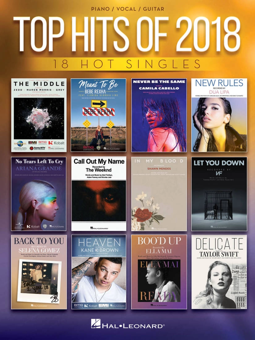 Top Hits of 2018: 18 Hot Singles - Piano/Vocal/Guitar - Book