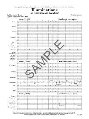 Illuminations on America the Beautiful - Camphouse - Concert Band - Gr. 5.5