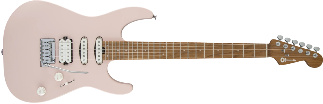 Pro-Mod DK24 HSS 2PT CM, Caramelized Maple Fingerboard - Satin Shell Pink