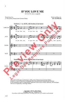 If You Love Me - Althouse - SATB