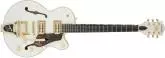 Gretsch Guitars - G6659TG Players Edition Broadkaster Jr. Center Block Single-Cut with String-Thru Bigsby and Gold Hardware, Ebony Fingerboard - Vintage White