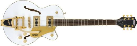 G5655TG Limited Edition Electromatic Center Block Jr. Single-Cut with Bigsby and Gold Hardware, Laurel Fingerboard - Snow Crest White
