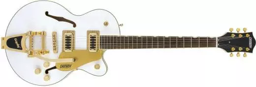 Guitare G5655TG Electromatic Center Block Jr. en dition limite, pan coup avec Bigsby et matriel en or, touche en laurier - Snow Crest White